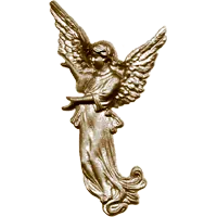 3D Emblem: Angel Left Facing