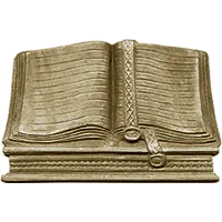 3D Emblem: Bible on Pedestal