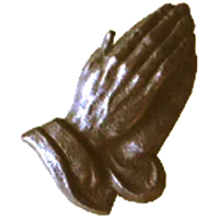 3D Emblem: Praying Hands